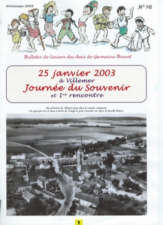 16. Souvenir Villemer 2003 (épuisé)