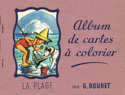 Album de cartes à colorier : La plage