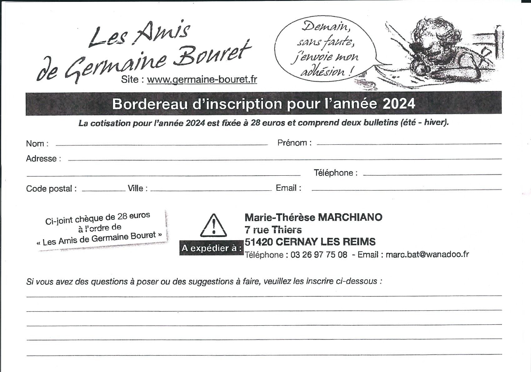 association Germaine Bouret Le site officiel